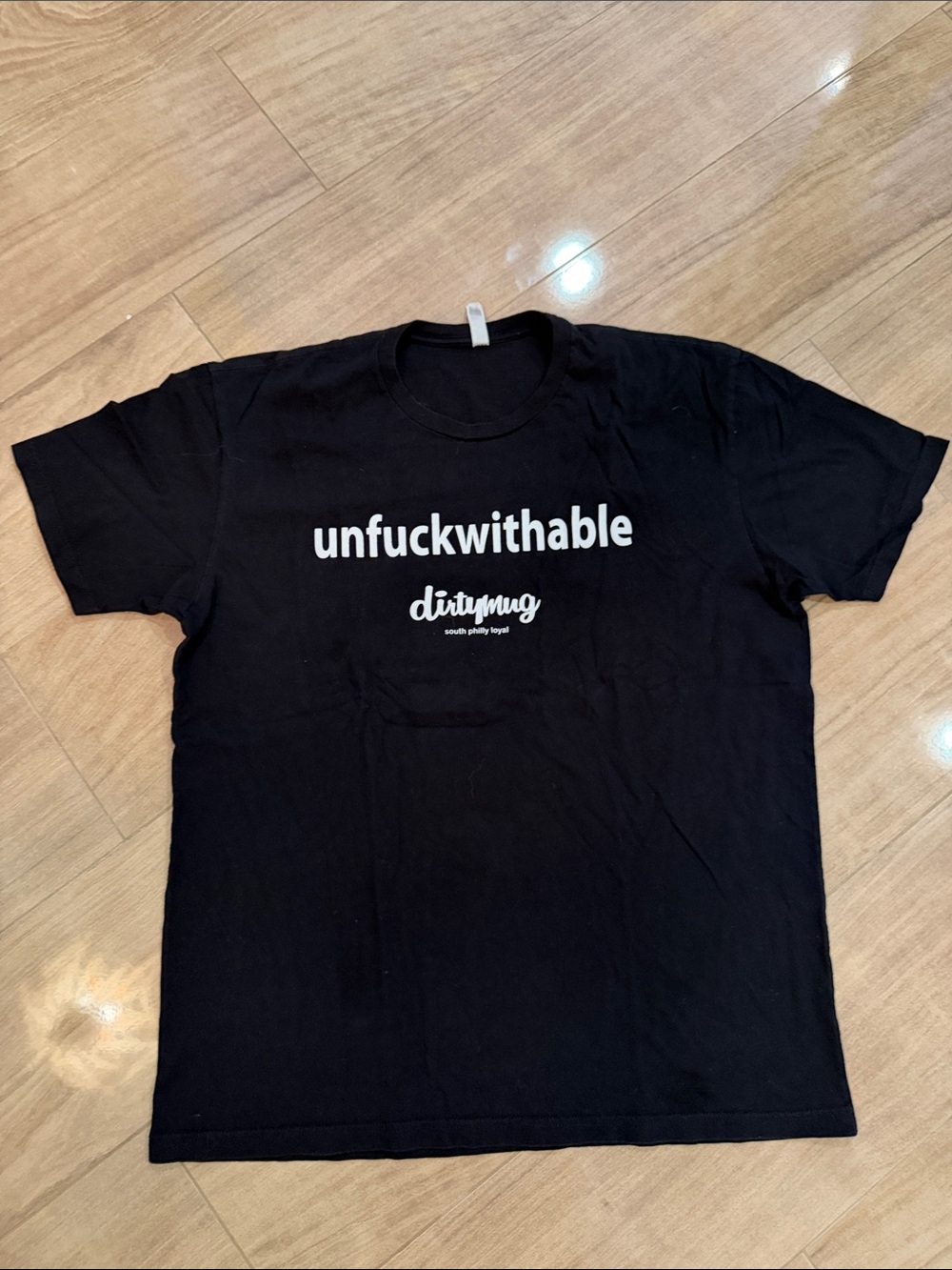 Black Graphic Tee with Bold 'unfuckwithable' Slogan